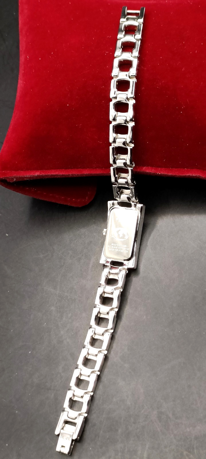 ROTARY Ladies Dainty Stainless Steel Rectangular Face Dress Watch VGC/Working