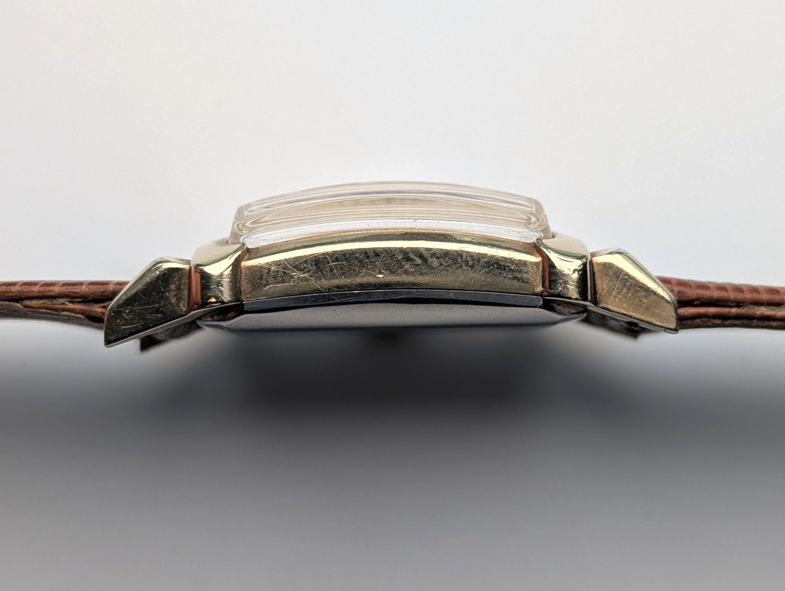Vintage Wittnauer Revue 73 10K Gold Plated Art Deco Watch, 1950s, Running Well