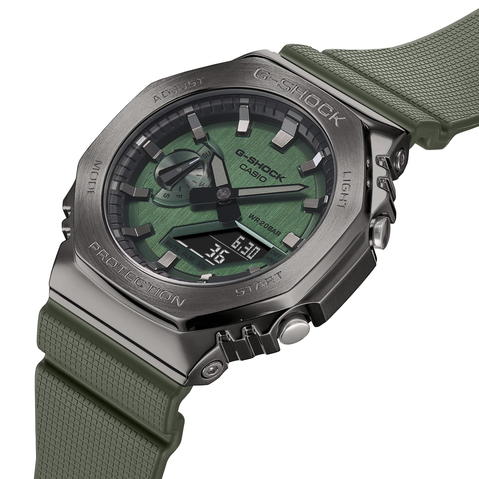 Wristwatch CASIO G-SHOCK GM-2100B-3AER Silicone Green Sub 200mt
