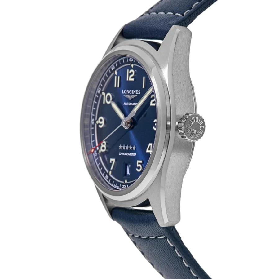 New Longines Spirit Automatic Blue Dial Leather Strap Men’s Watch L3.410.4.93.0