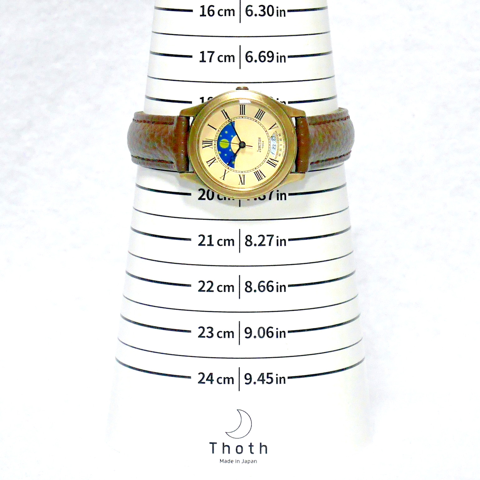 CITIZEN VEGA JUNCTION Watch 2198 1987 Sun & Moon 24-Hour indicator Roman Japan
