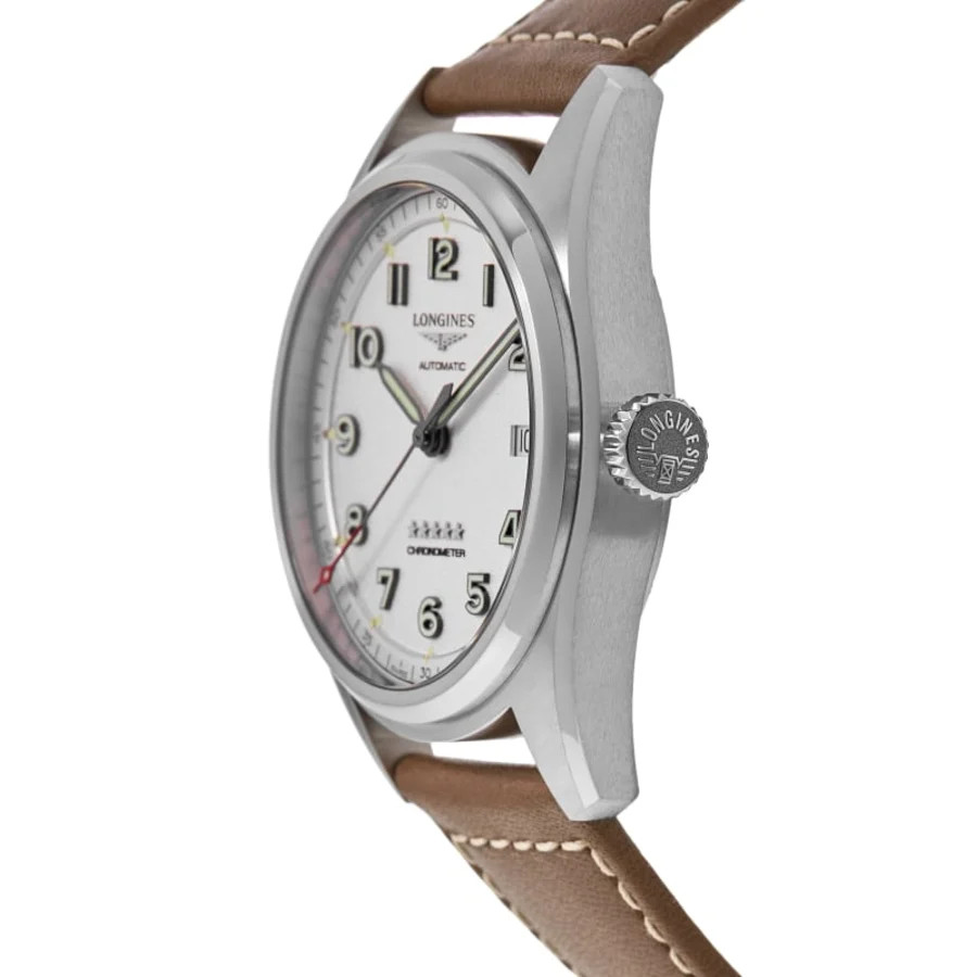 New Longines Spirit Automatic Silver Dial Leather Men’s Watch L3.810.4.73.2