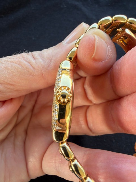 Tiffany & Co. Tesoro 18K Gold Diamond Bezel Ladies Watch