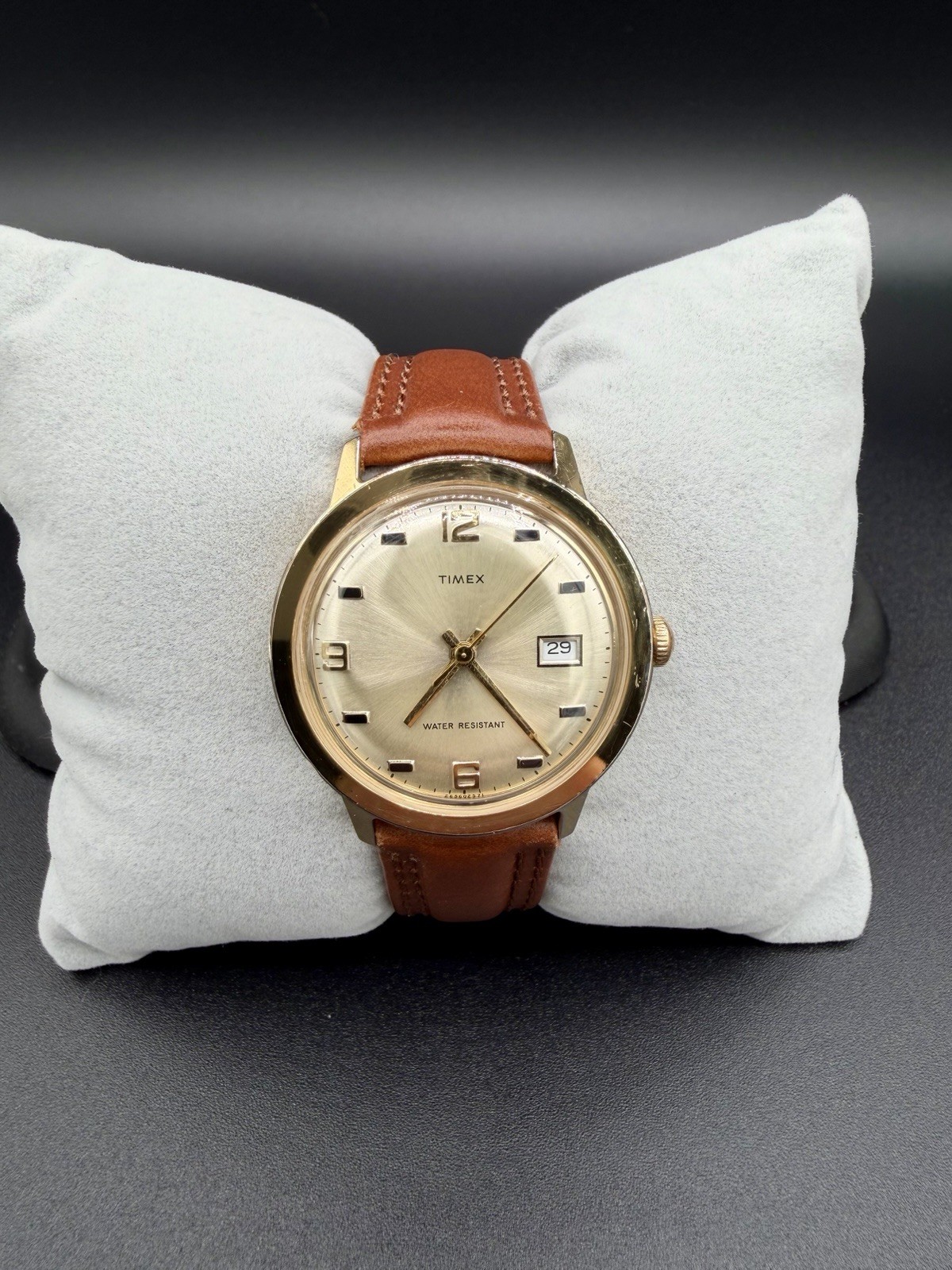Fresh Service 1971 Vintage Timex Marlin Calendar 26560-2571, New Leather Strap!