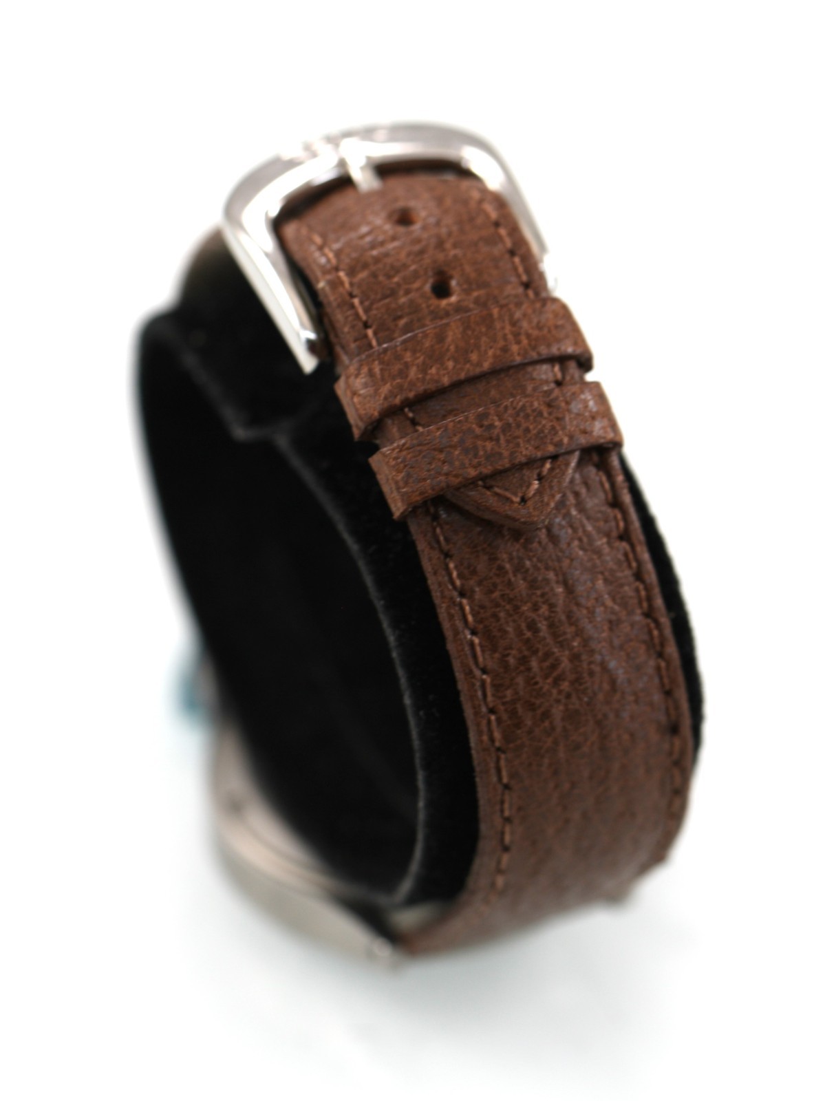 Eddie Bauer Men Watch Stainless 50m Brown Leather Light 24hr Date Gray Quartz