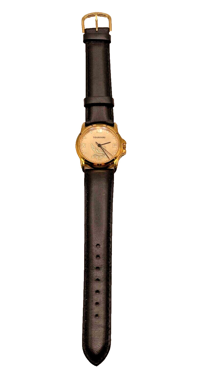 Tourneau Limited Gold Plated Stainless Steel Ladies Watch Original Leather Band