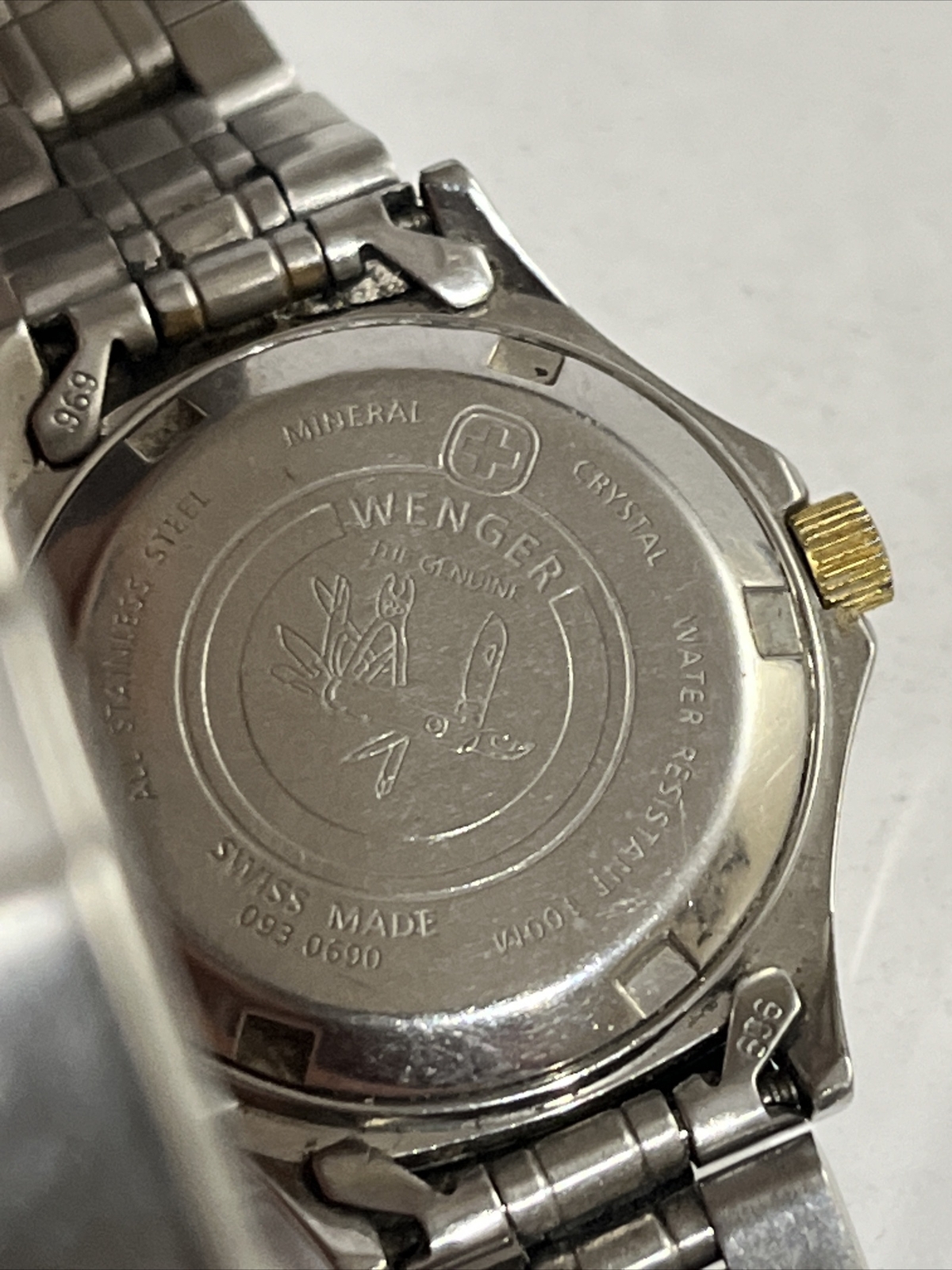 Wenger SWISS ARMY Gold TT Ladies Watch 100 MTR Water Resident W/ New Battery!