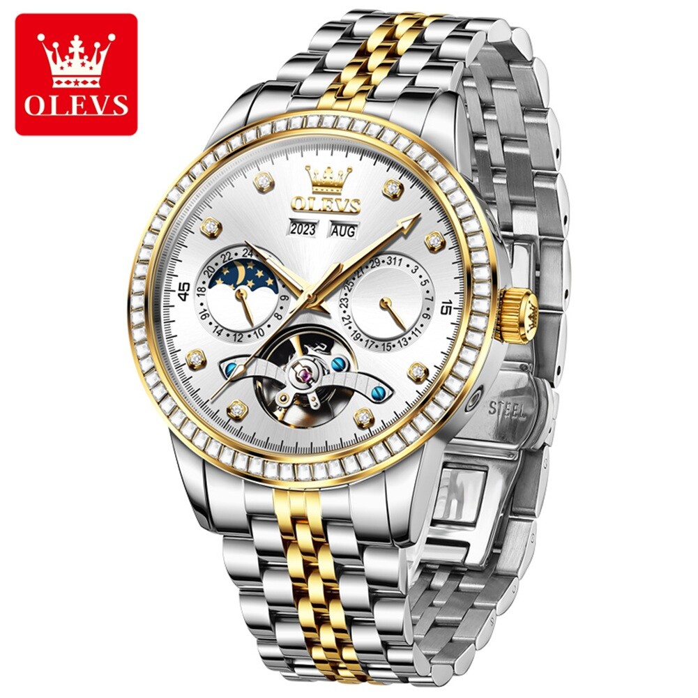 OLEVS Automatic Mechanical Waterproof Luminous Watch Date Men’s Wristwatch
