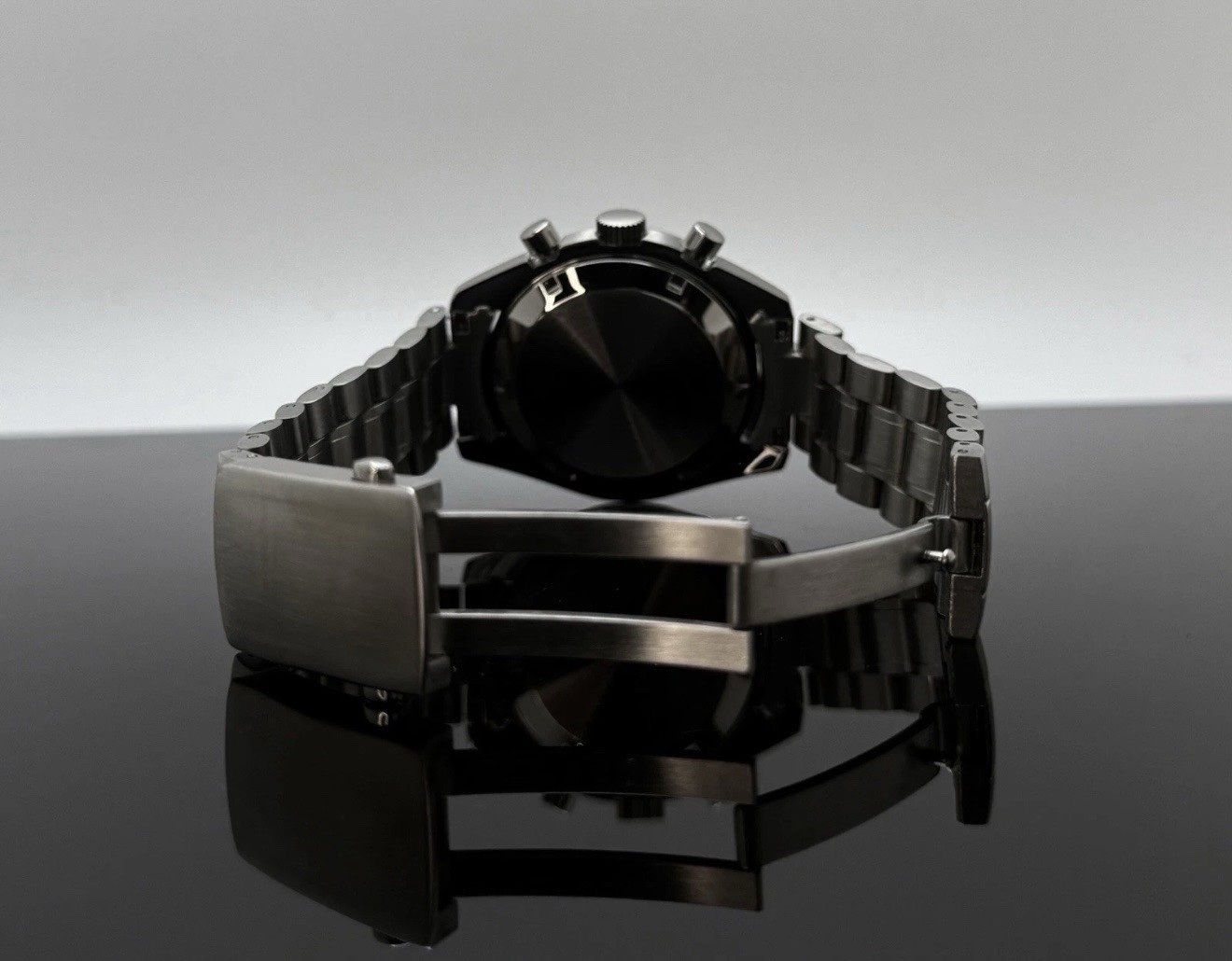 Custom 40mm Speed Black Moon Mod Watch w/ VK63 Chronograph