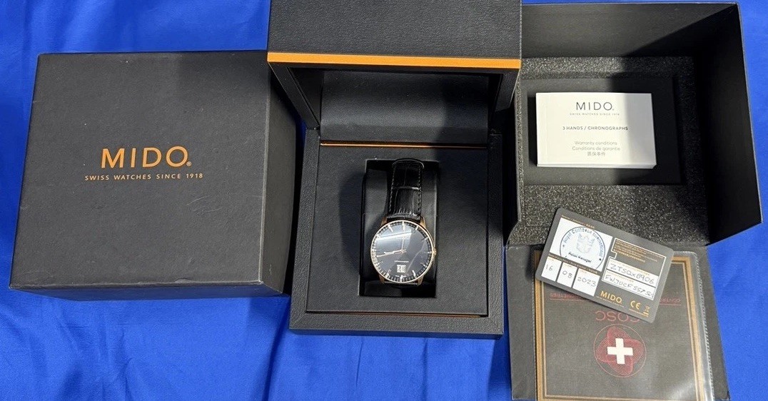 MIDO Commander Big Date Automatic Men’s Watch Caliber 80 Black Dial Full Set
