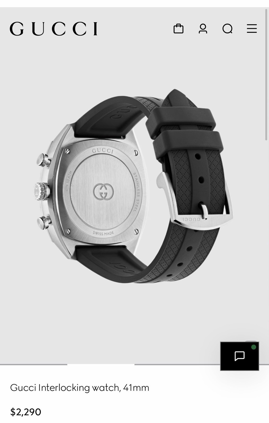 Gucci Interlocking Watch 41mm Style 832424 IEVA0 9065