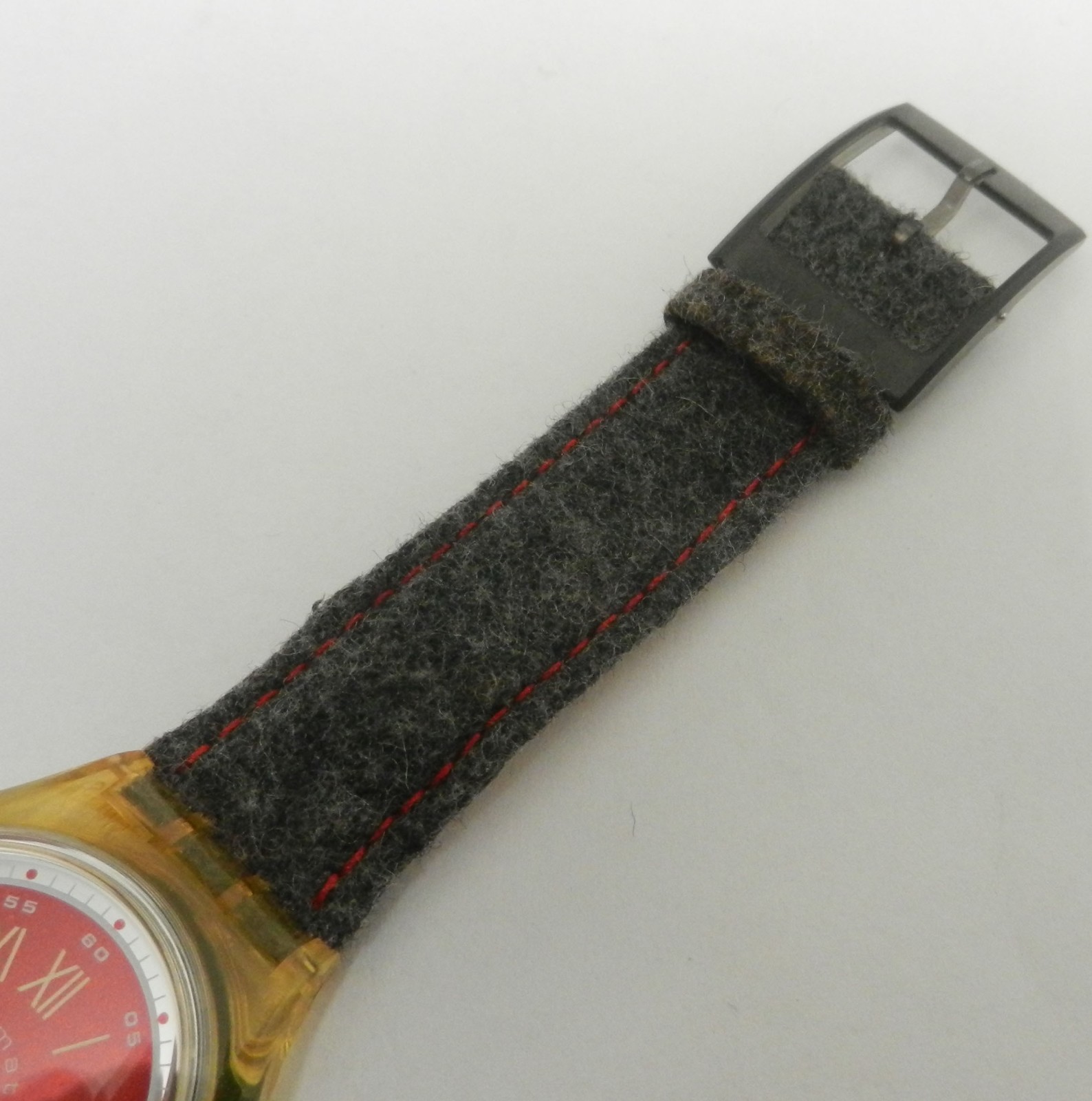 Vintage 37mm Swatch Originals Automatic 1993 Watch NOS New Old Stock Burgundy