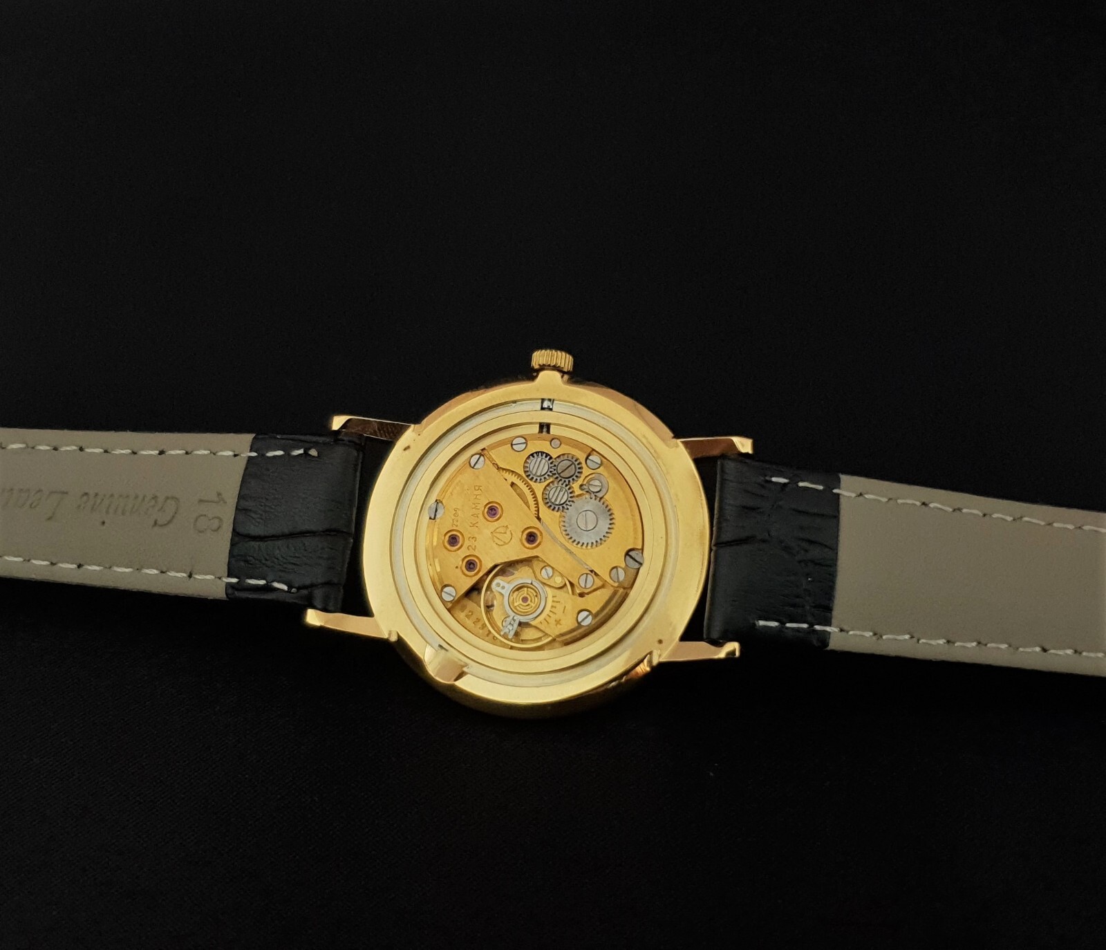 Vintage Watch USSR Poljot De LUXE Ultra SLIM 2209 Soviet Wristwatch