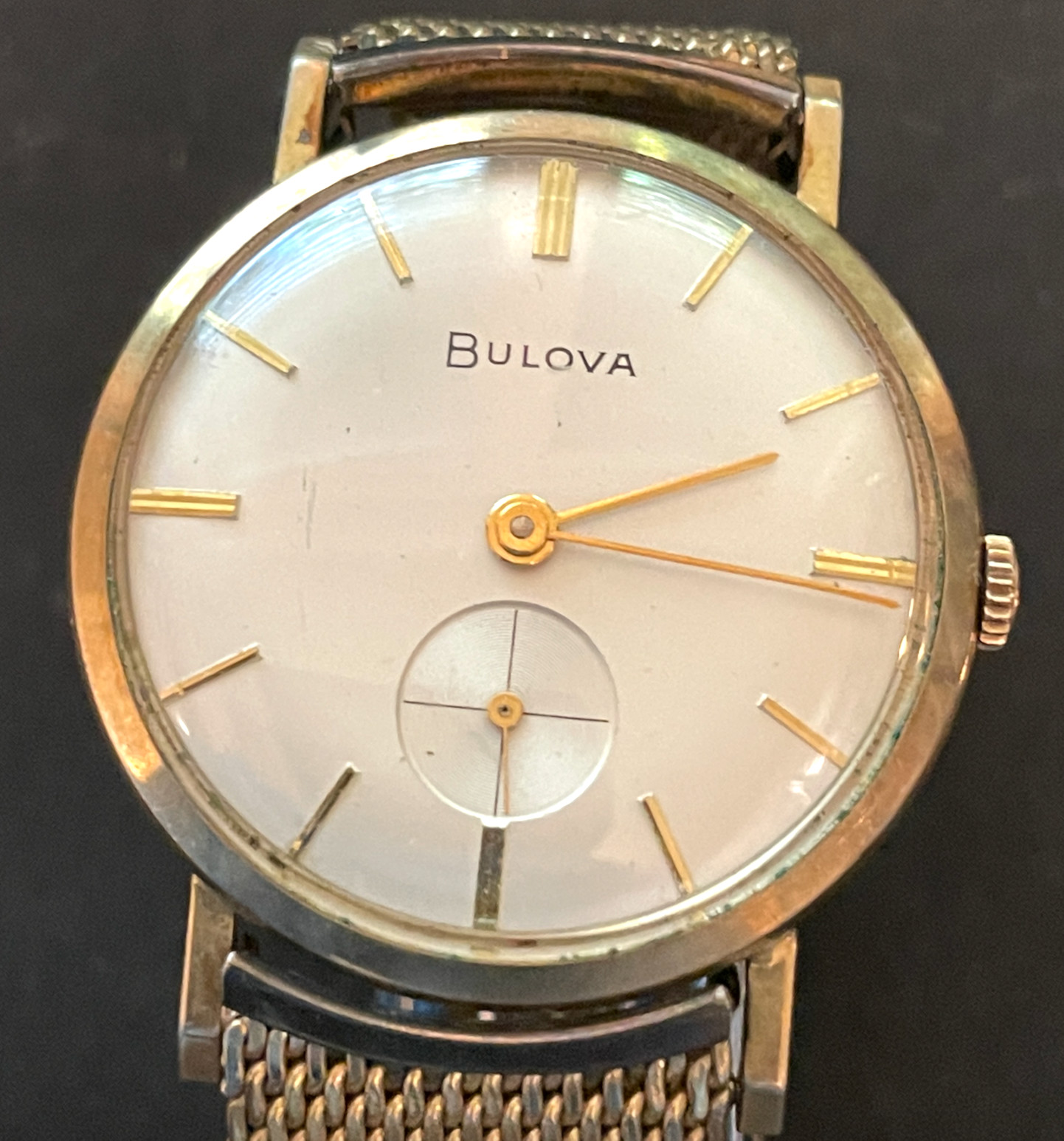 Vintage 1962 Bulova Men’s Watch Running Ticks 32.5mm Case 10K RGP M2 Swiss