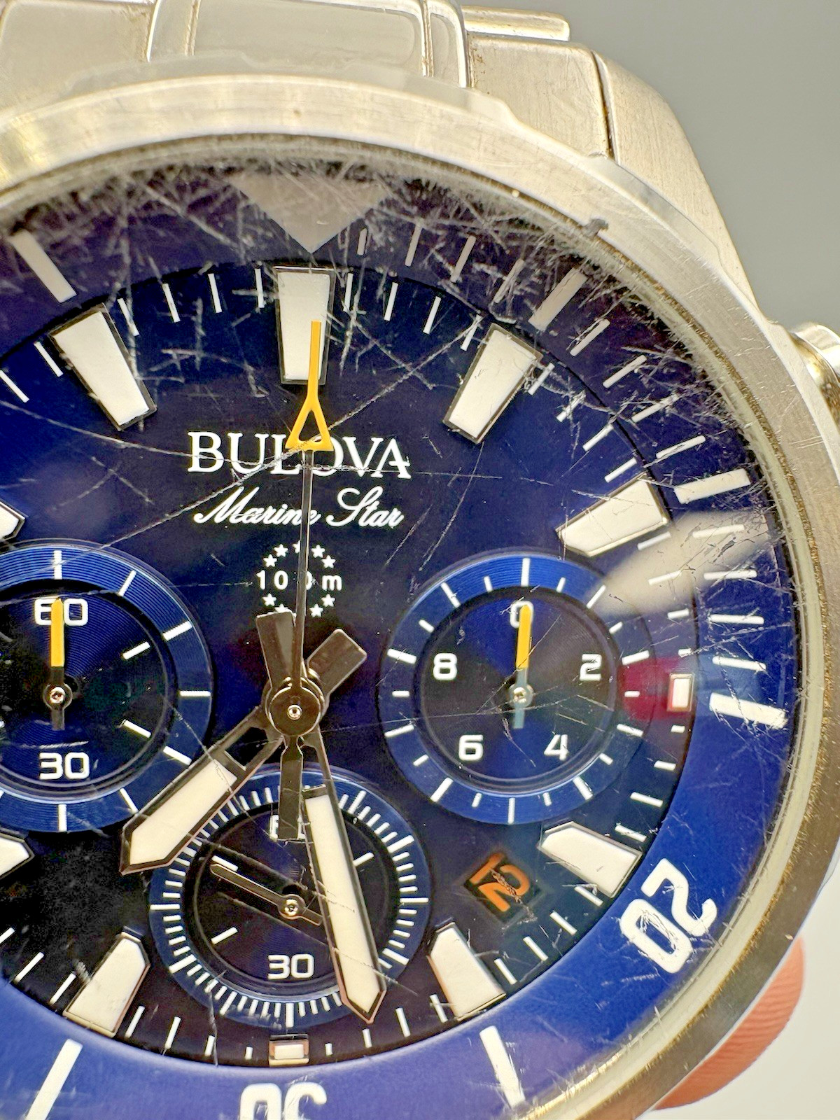 Bulova Marine Star C8601294 Men’s Watch 45mm Quartz *Pre Owned* FREE SHIPPING
