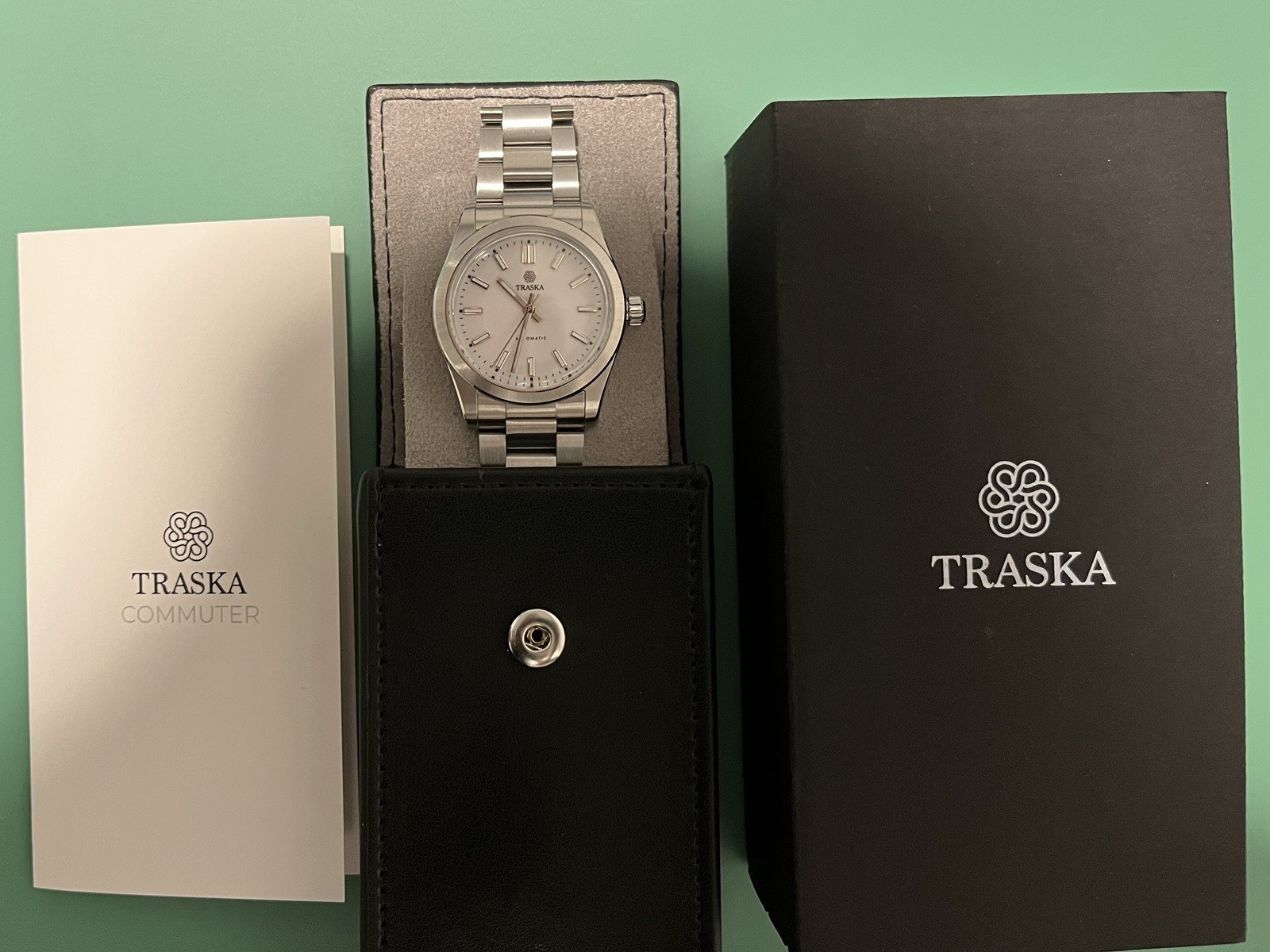Traska Commuter Automatic Watch 34mm – Arctic White (Ref. 7232)