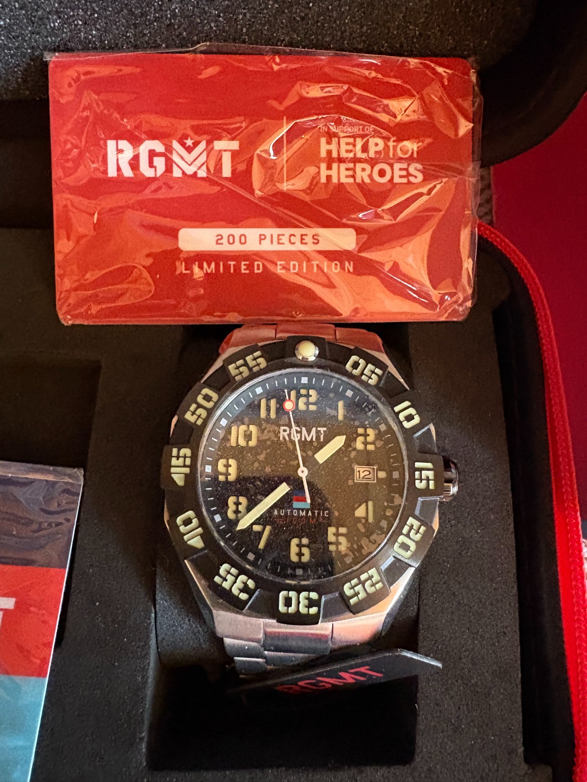 RGMT Limited Edition Help for Heroes FieldMaster Watch 200 of 200 (Never Worn)