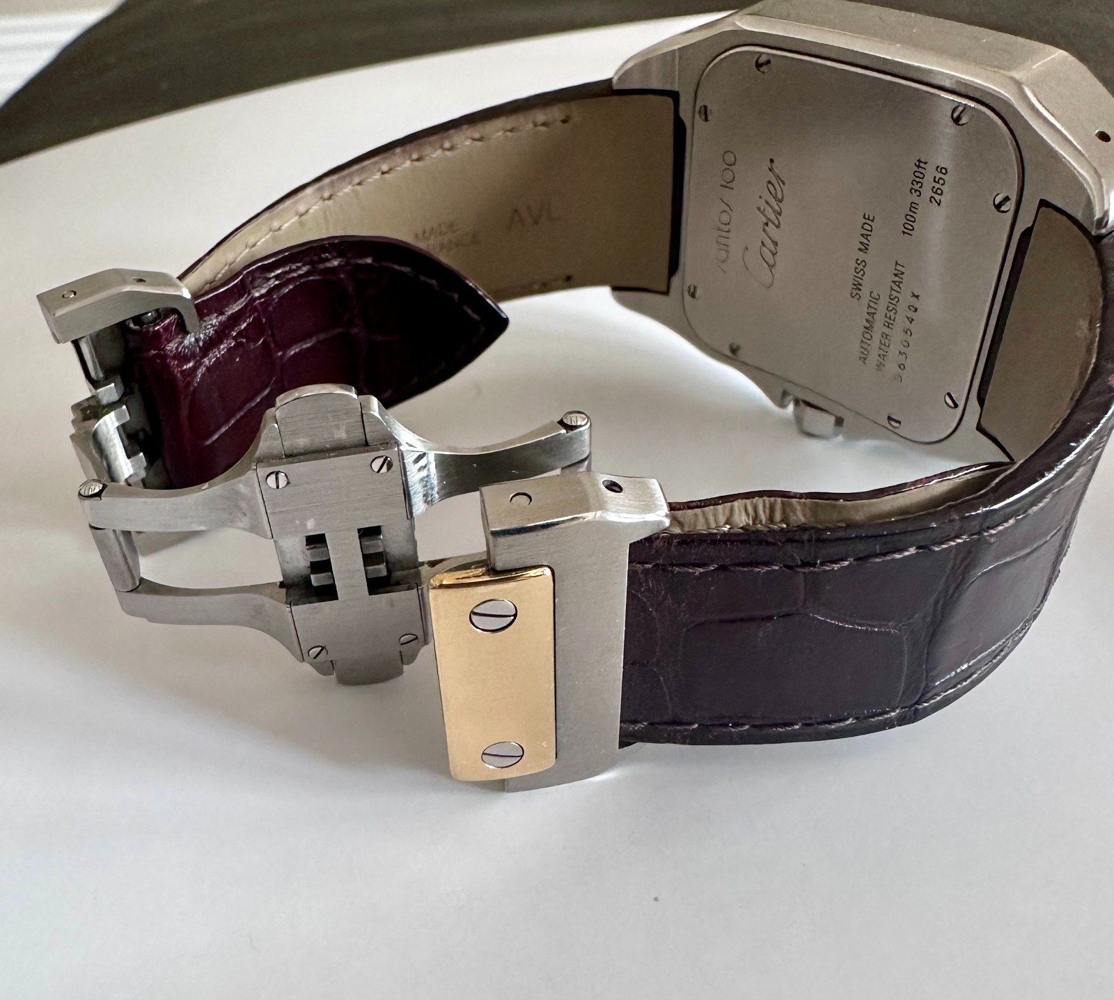 Cartier Santos 100 2656 W20072X7 18k Gold Stainless Steel 38MM Men’s w/box