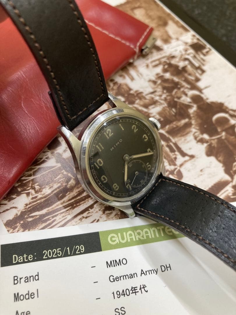 German Army MIMO Watch Stainless Steel Black Dial From Japan