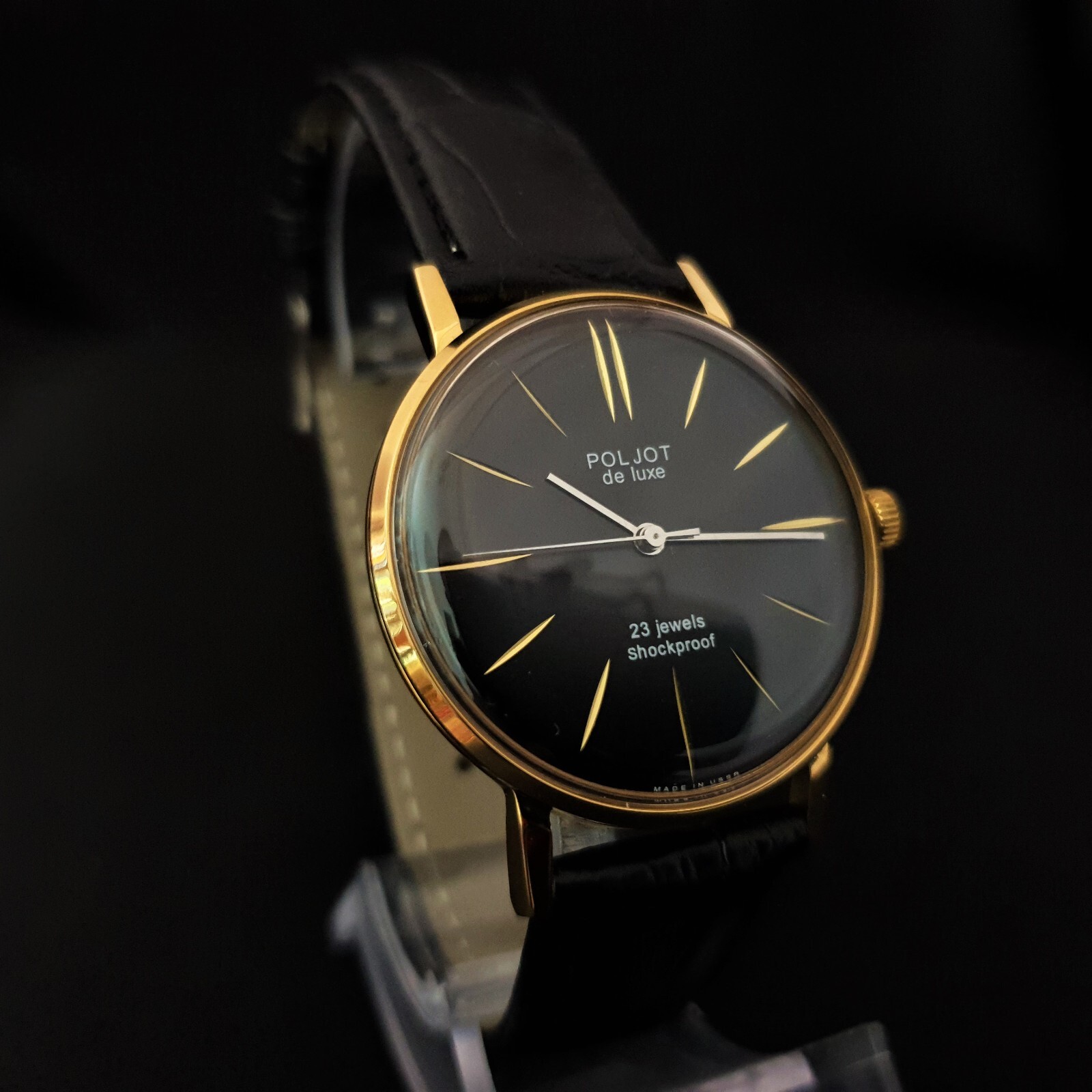 Vintage Watch USSR Poljot 2209 De Luxe ULTRA SLIM Men’s Mechanical WristWatch
