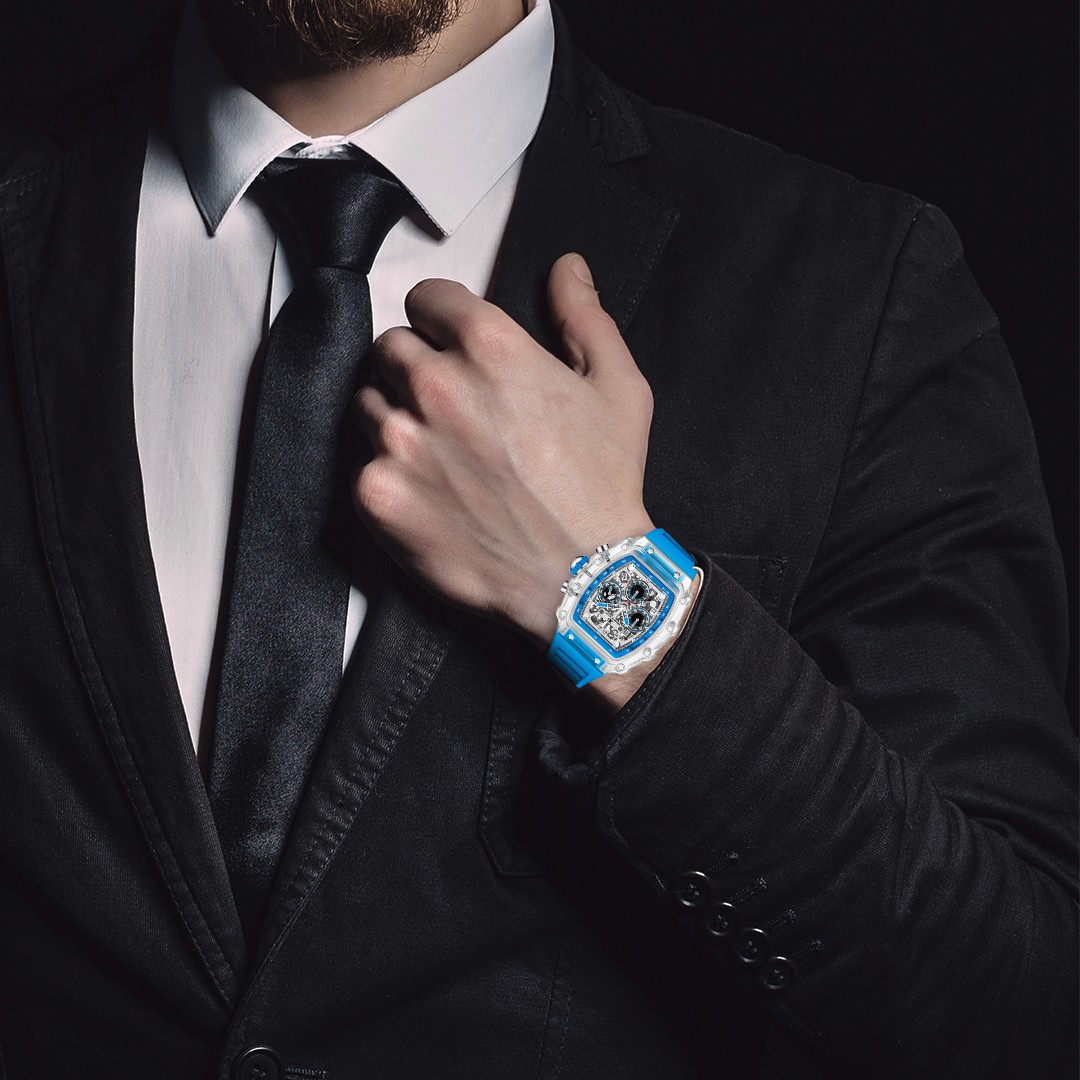 Kenneth Scott Men’s Multi Function Watch | Clear Dial, 44.3mm, 50 m (5 ATM)