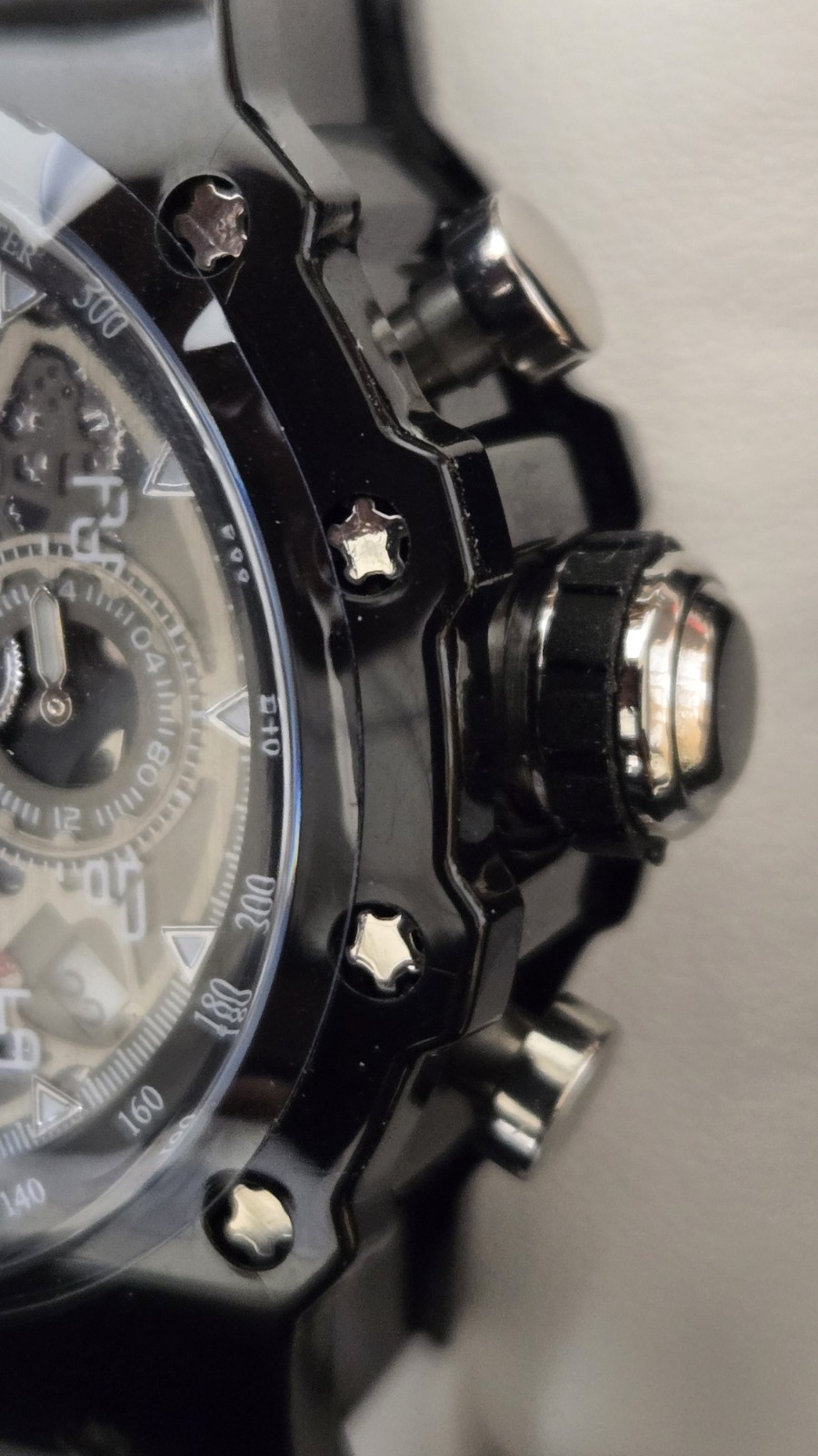 (A) $279 Invicta Racing Vaulthan Men Black White 44mm Quartz Watch NIB