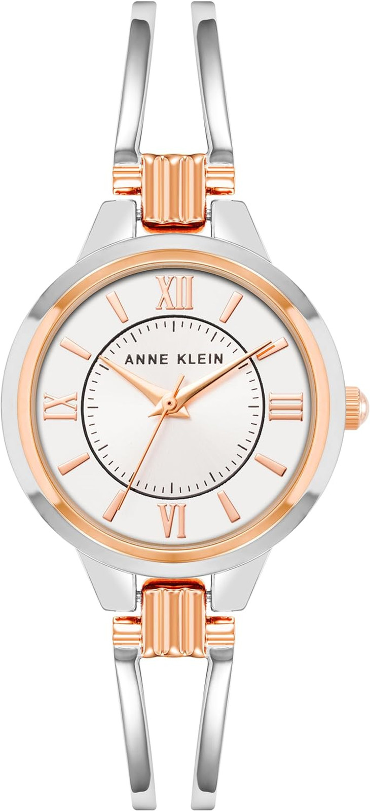Elegant Silver & Gold-Tone Dress Watch with Japanese Quartz Movement
