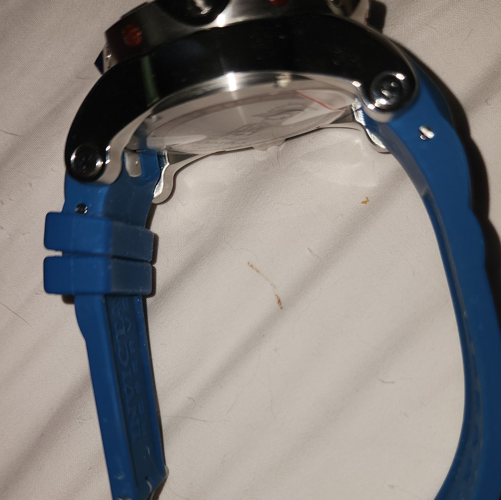 Invicta Reserve NFL Logo Dial Quartz Chronograph Day/Date Blue Silicone