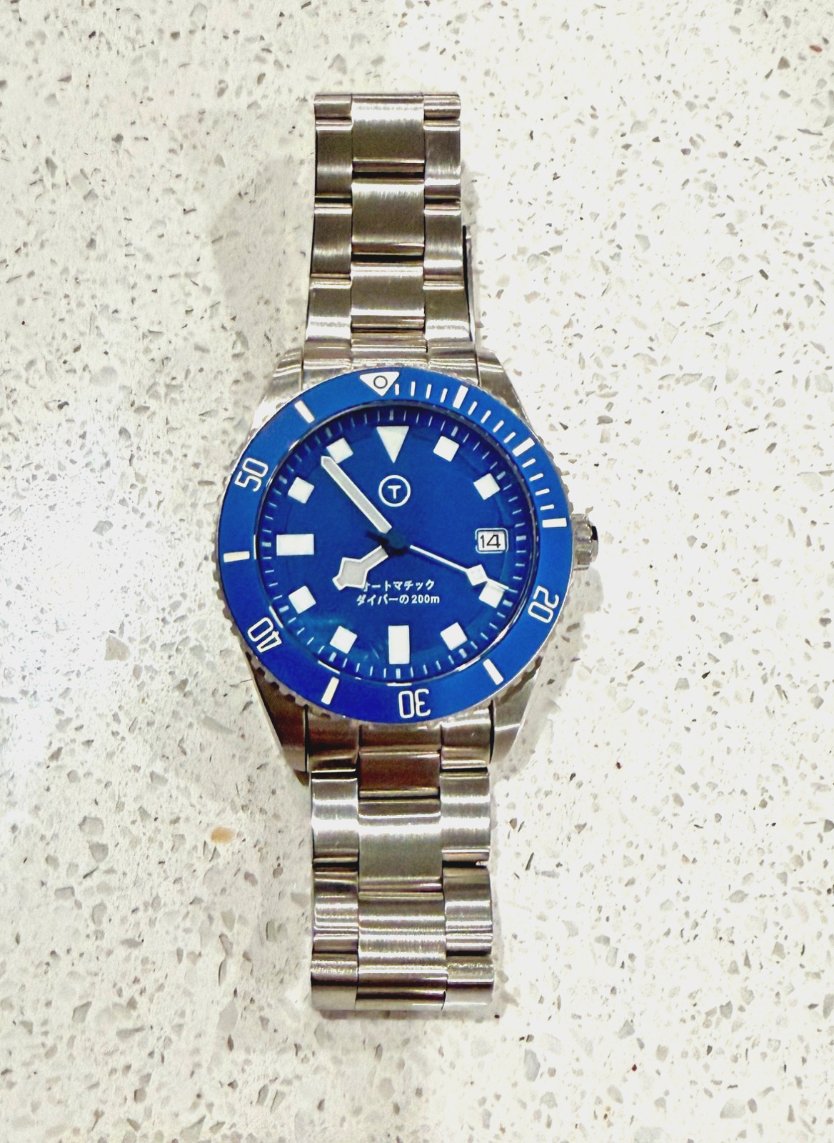 Blue Date BGW9 Snow Flake PD Modded 40mm Diver Watch 200m “PLGS Style”