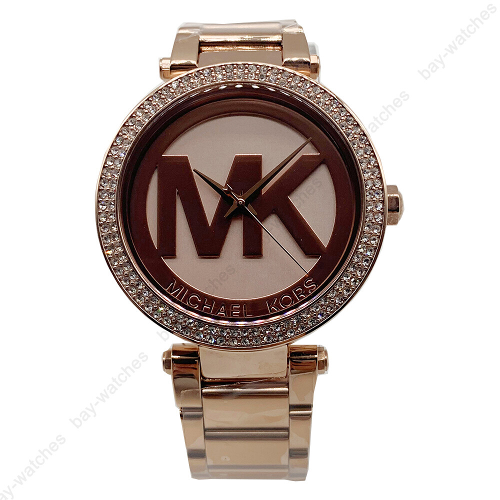 Michael Kors MK5865 Parker Rose Gold MK Logo Dial Fashion Analog Women’s Watch