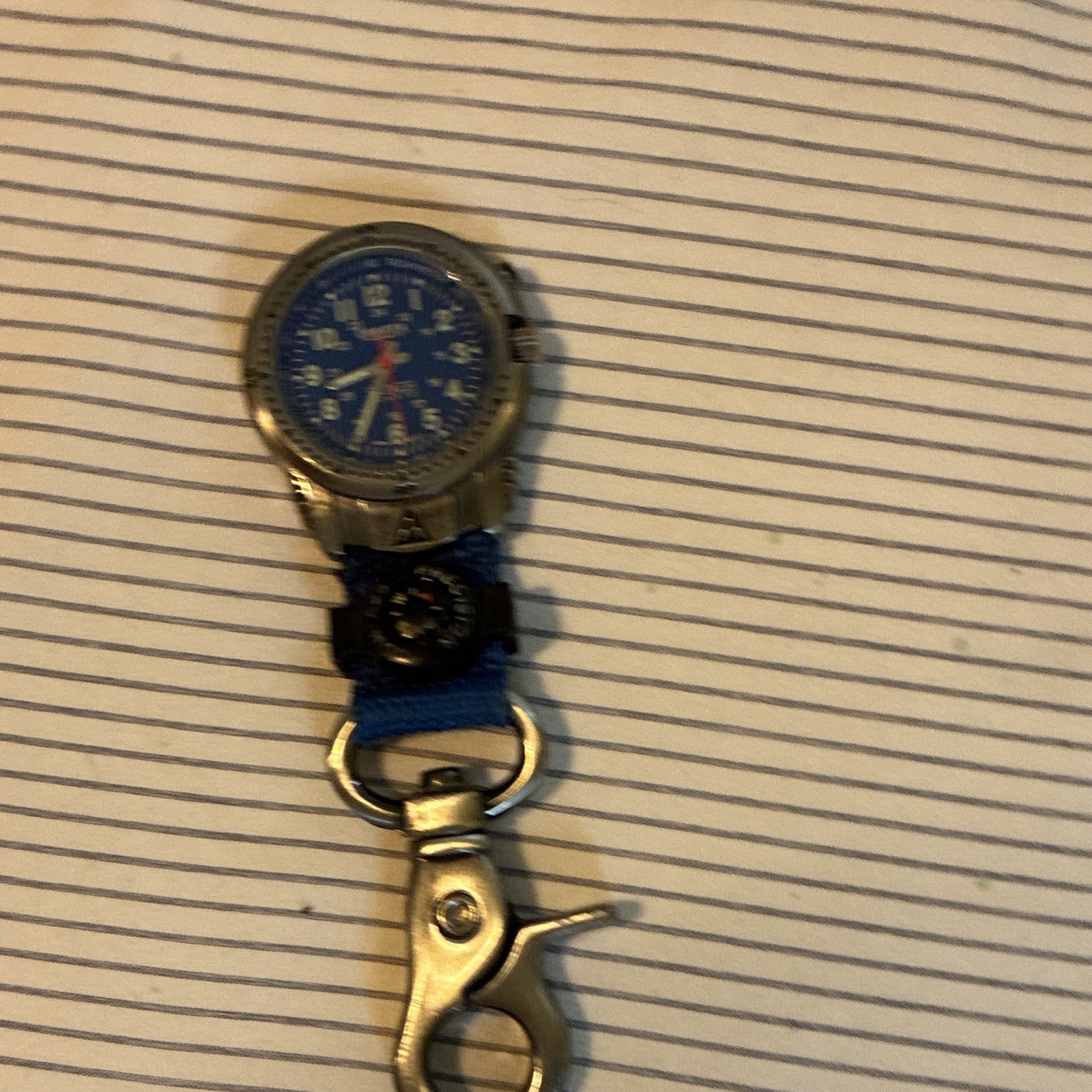 Dakota Watch Company Carabiner Hiker Clip Quartz Compass Blue Dial w/ Box