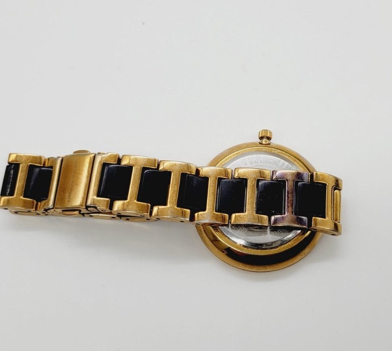 Kenneth Jay Lane Watch Womens Stainless Steel Black & Bronze 5ATM