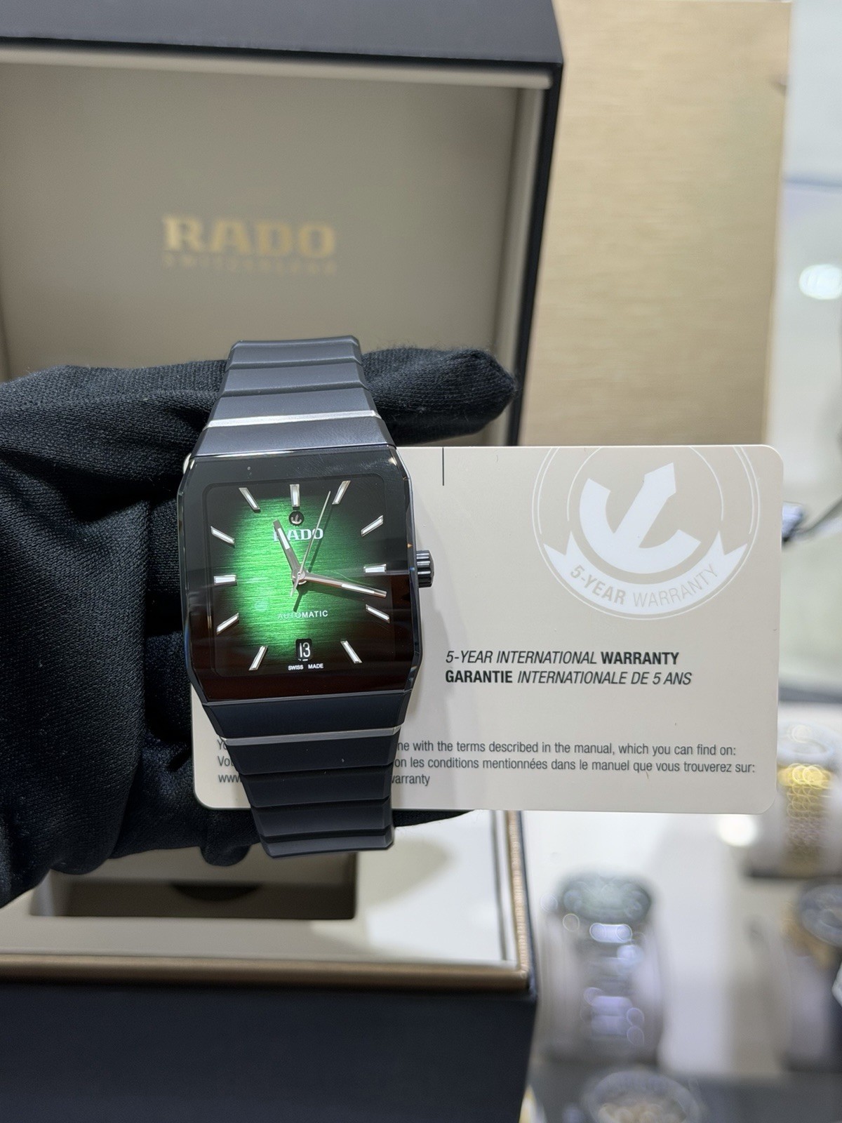 Rado Anatom Automatic ST Steel Graded Green-Black Dial Unisex Watch R10202319