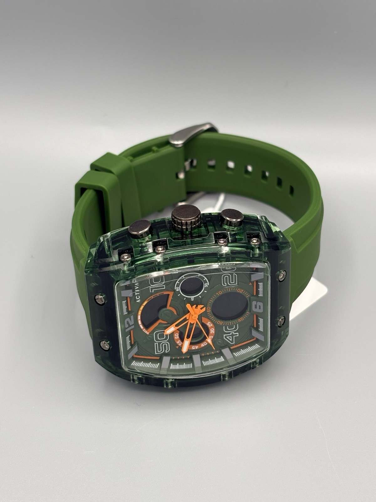 Activa X Invicta ACW8109-004 Digital Essentials 45mm Army Green Watch New