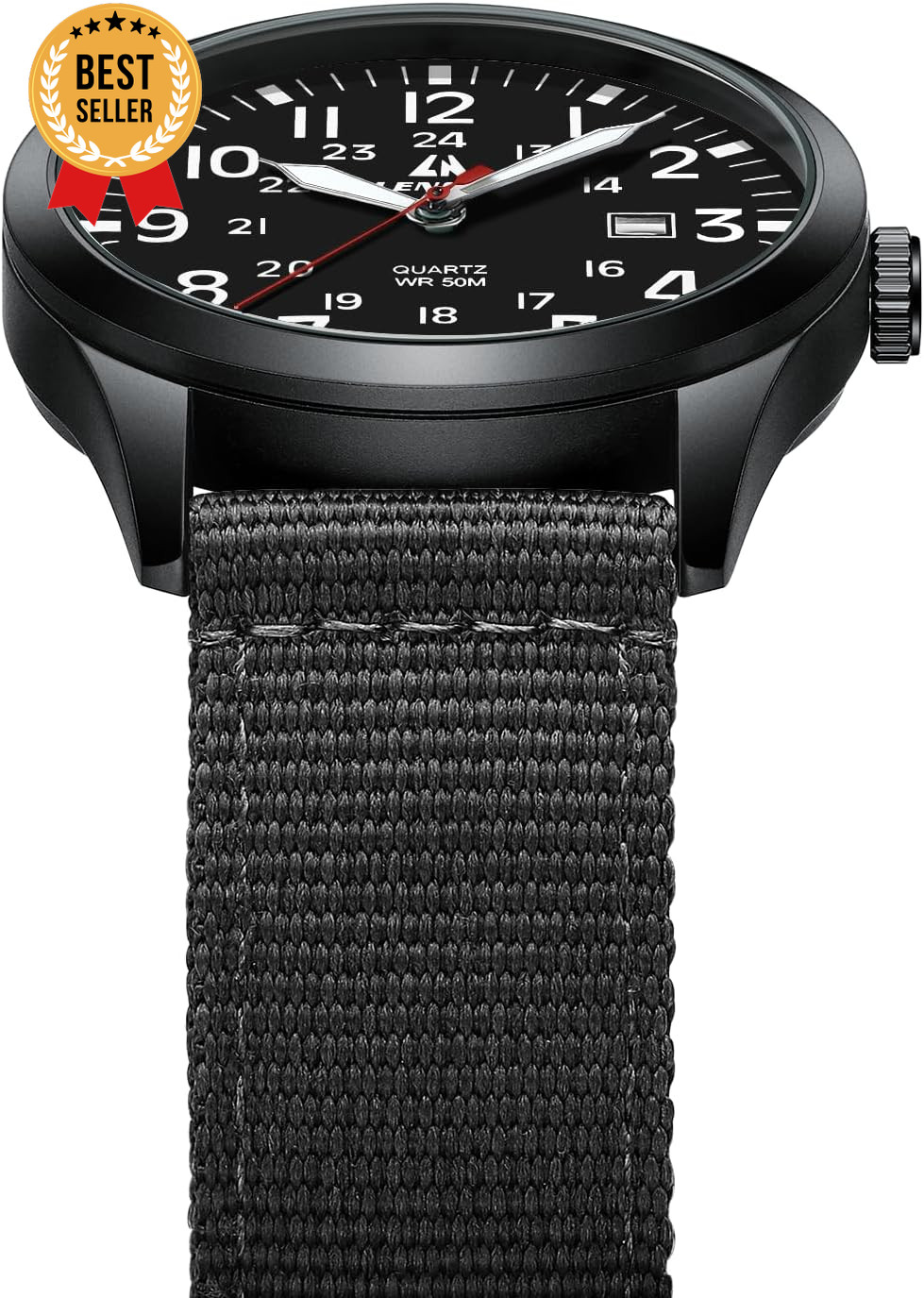 Men’s Military Sport Watch Nylon Strap Luminous Analog Quartz Waterproof Casual