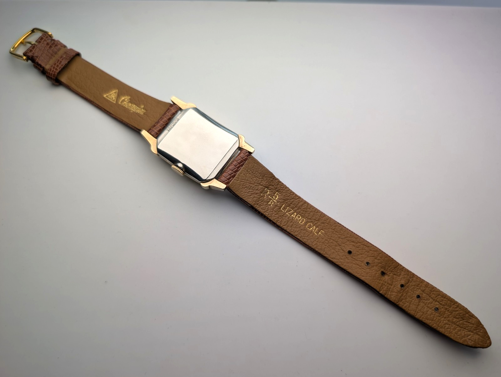 Vintage Wittnauer Revue 73 10K Gold Plated Art Deco Watch, 1950s, Running Well