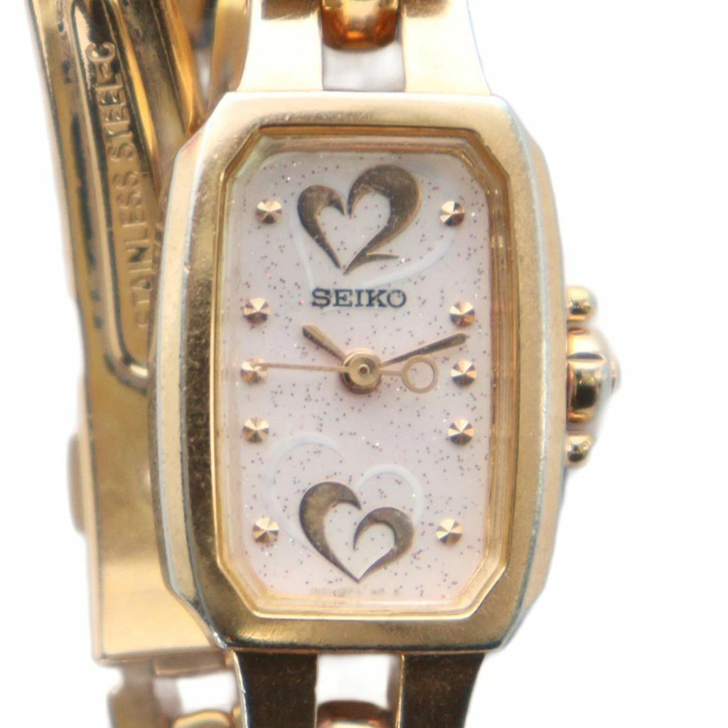 [A1R] Seiko 1N01 0PD0 Quartz Heart Gold Color Women Watch [f8w]