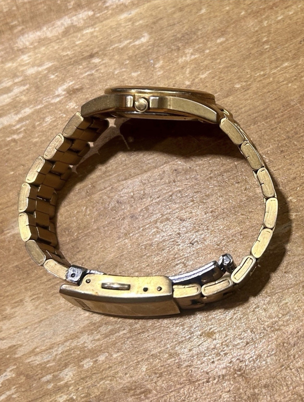 Citizen Gold-Tone Bracelet Watch with White Dial/ Date inset