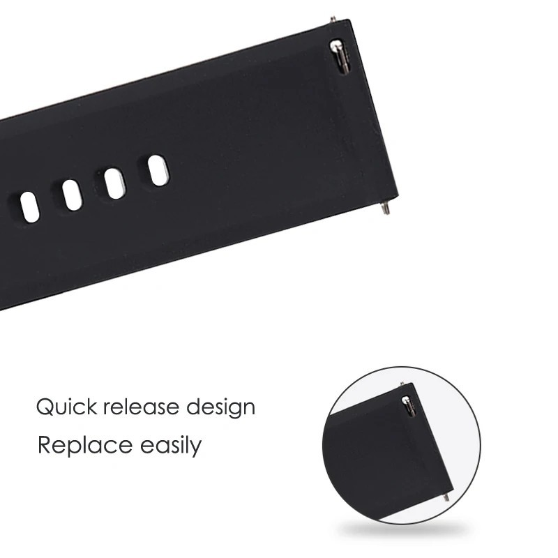 Soft Silicone Rubber Watch Strap /Smart Band 20mm Quick-release Pins – UK Seller