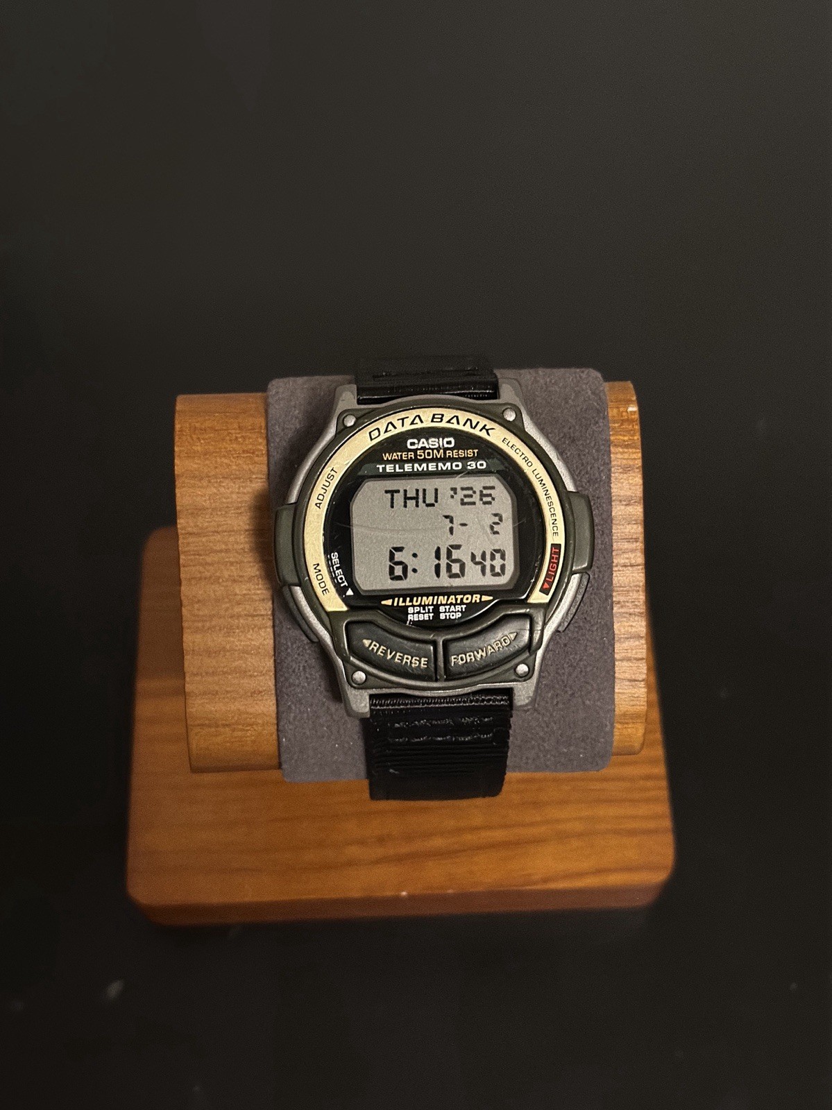Casio Telememo 30 Illuminator DB-34H Data Bank 1600 Digital Vintage Watch 1990s