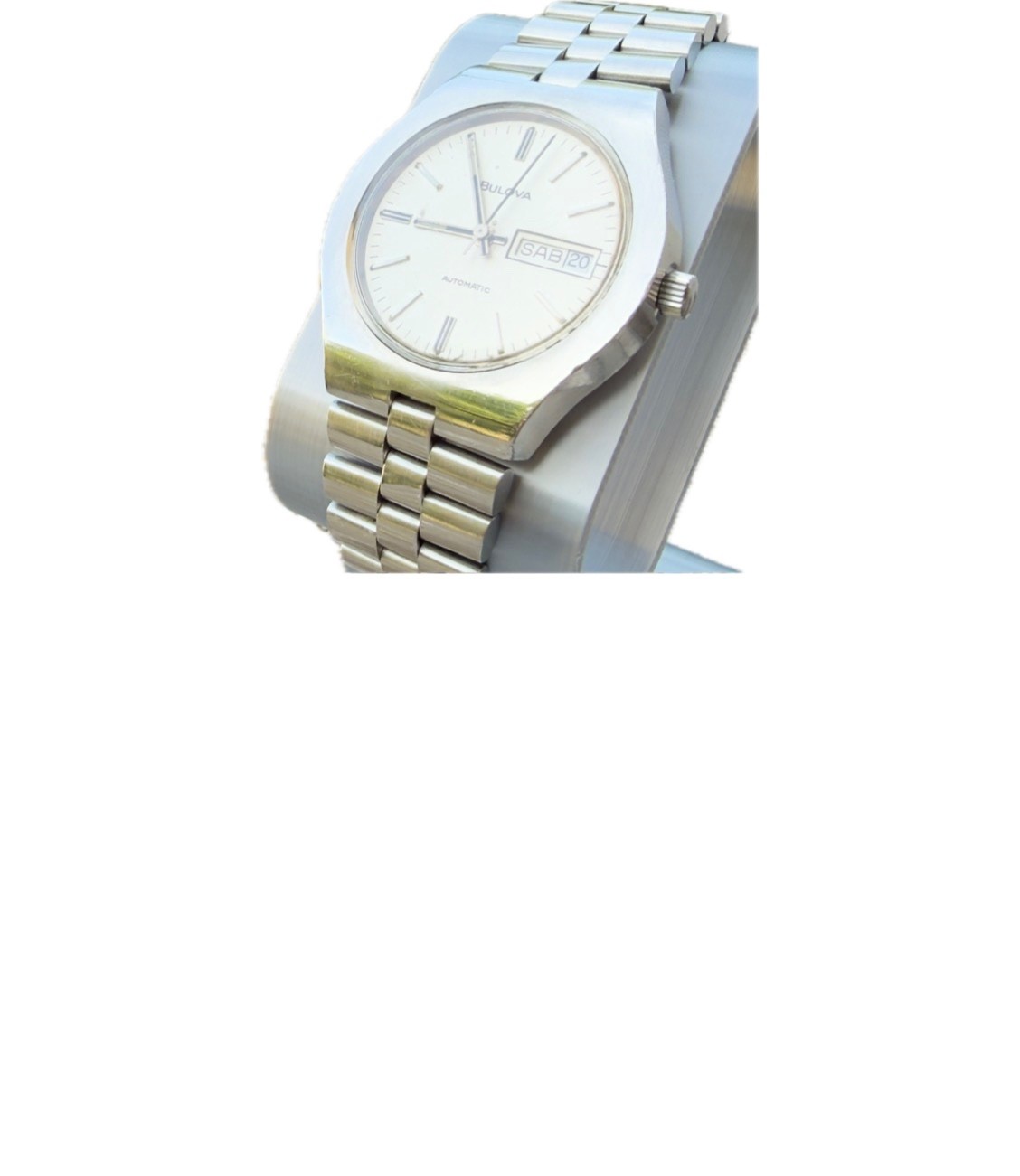 Vintage 1973 Bulova Automatic Day Date 11AOACB 23 Jewels Original Bracelet