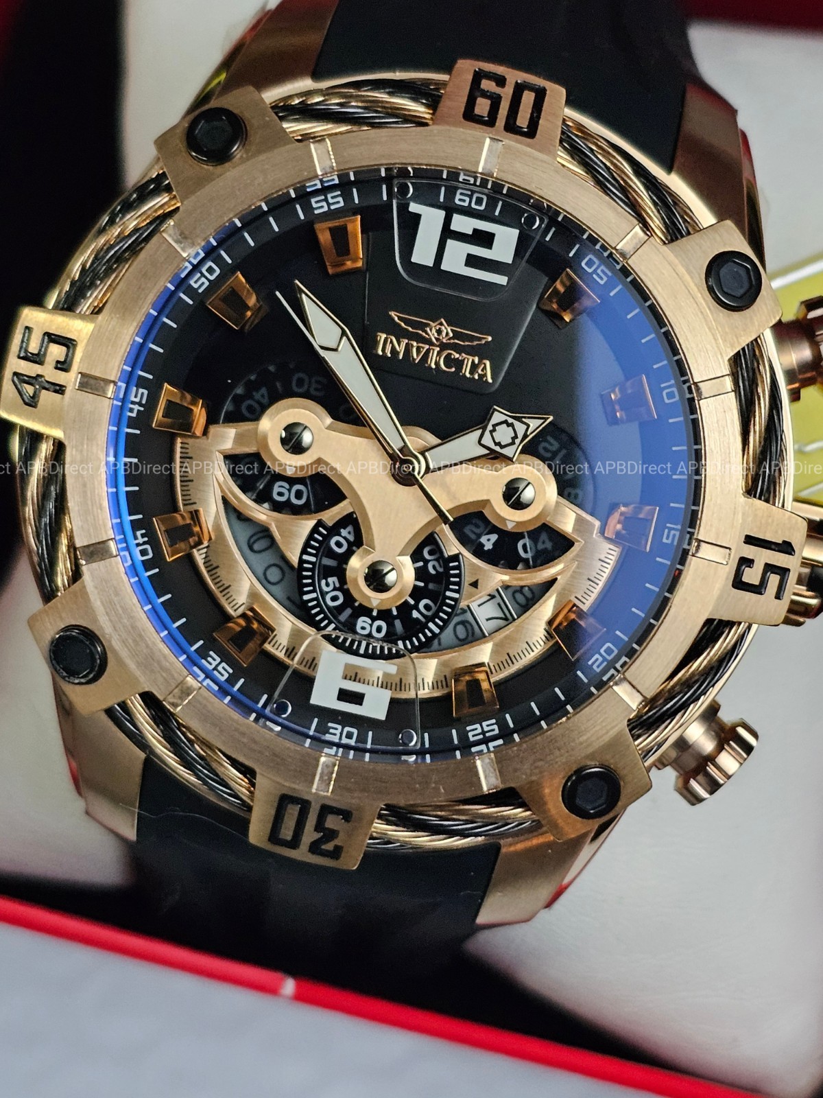 Invicta – BOLT EXCLUSIVE – 51mm SPINNING DIALS Chronograph – Quartz mens watch