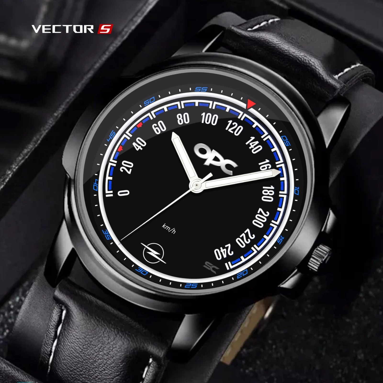 Opel Sport Vintage OPC Fan Art Racing Odometer Wristwatch