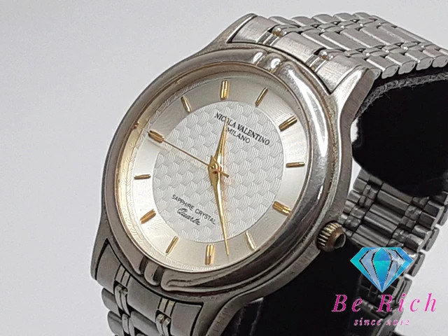 [A1R] Nicola Valentino Men Wristwatch NGV 602 Gold Silver SS Watch [w8p]
