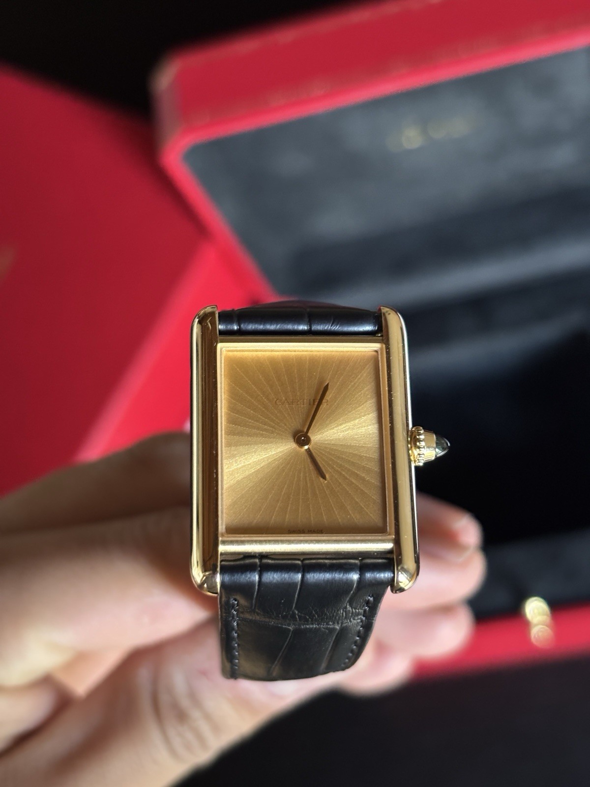 Cartier Tank Louis Cartier WGTA0211 18k Gold Mechanical Wind Full Set 2026