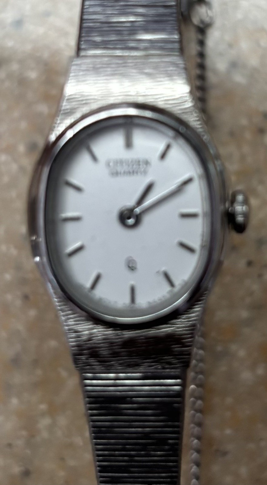 Citizen Women’s Quartz Dress Watch 5920-S48628 Silver Tone Working New Battery