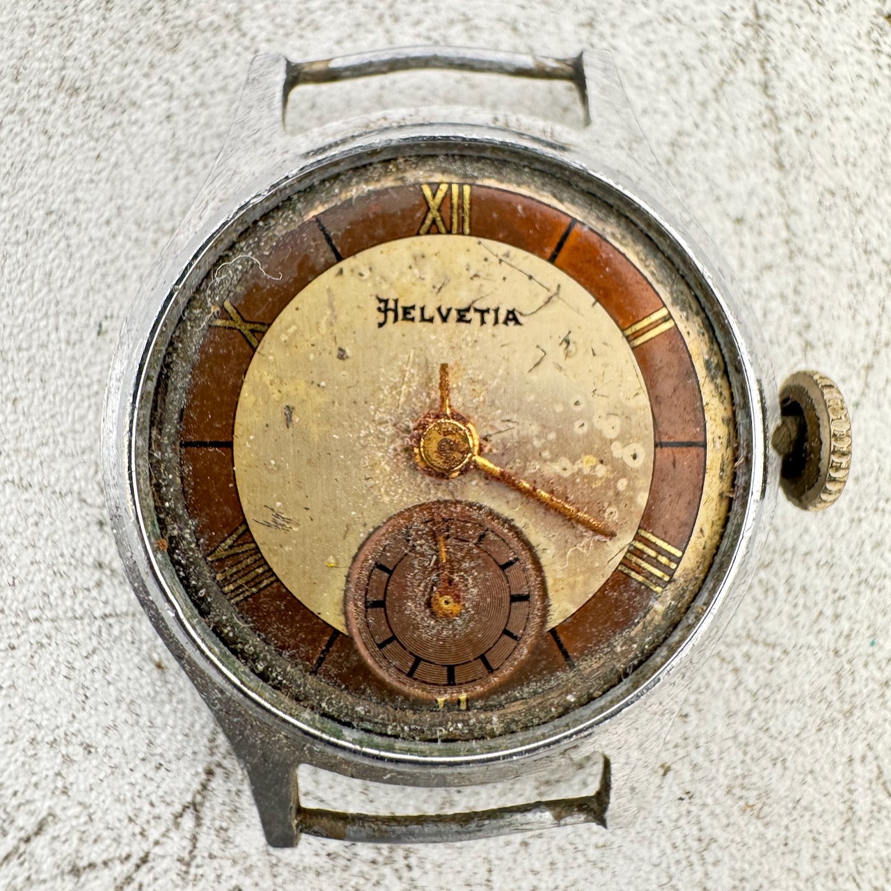 Vintage 24mm Helvetia 3968 Joseph Simon 15j Men’s Mechanical Wristwatch Swiss