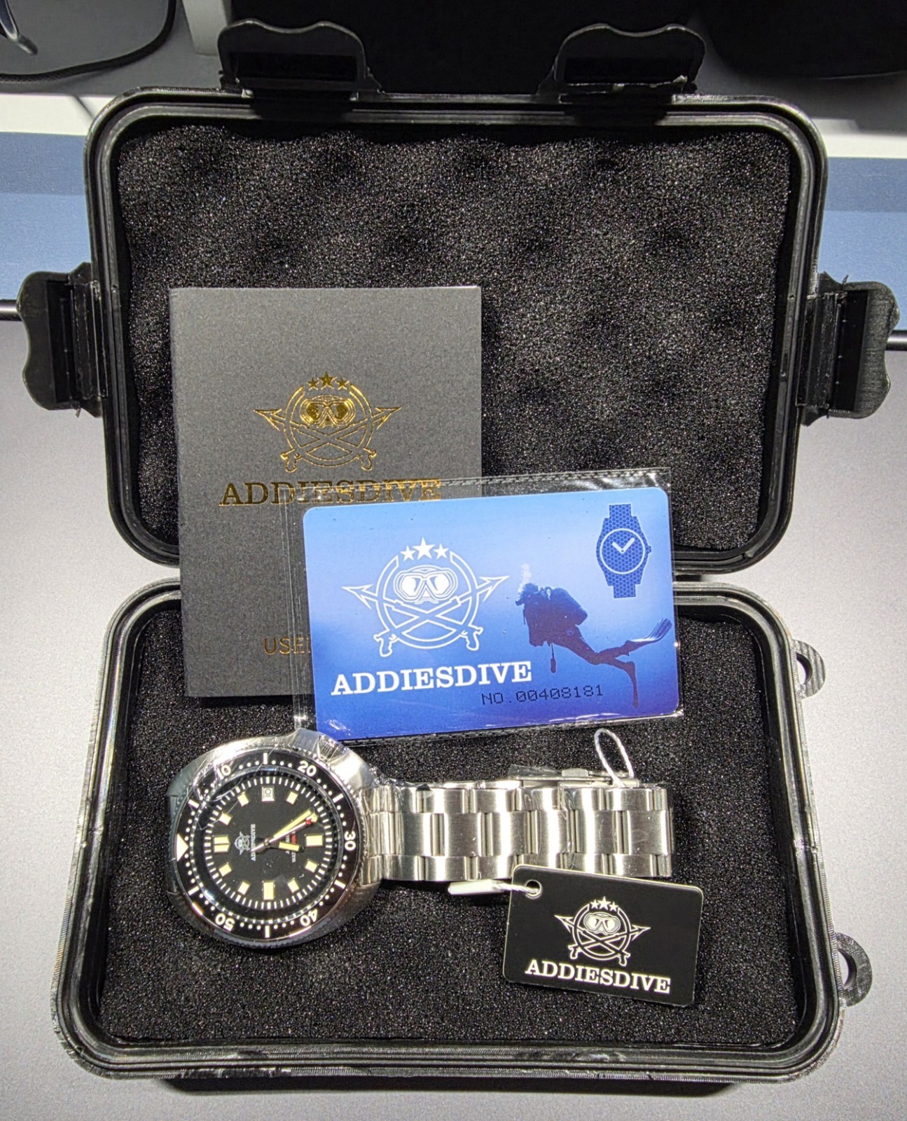 ADDIESDIVE Automatic Diver Watch Men Turtle Captain Willard Citizen Miyota Black