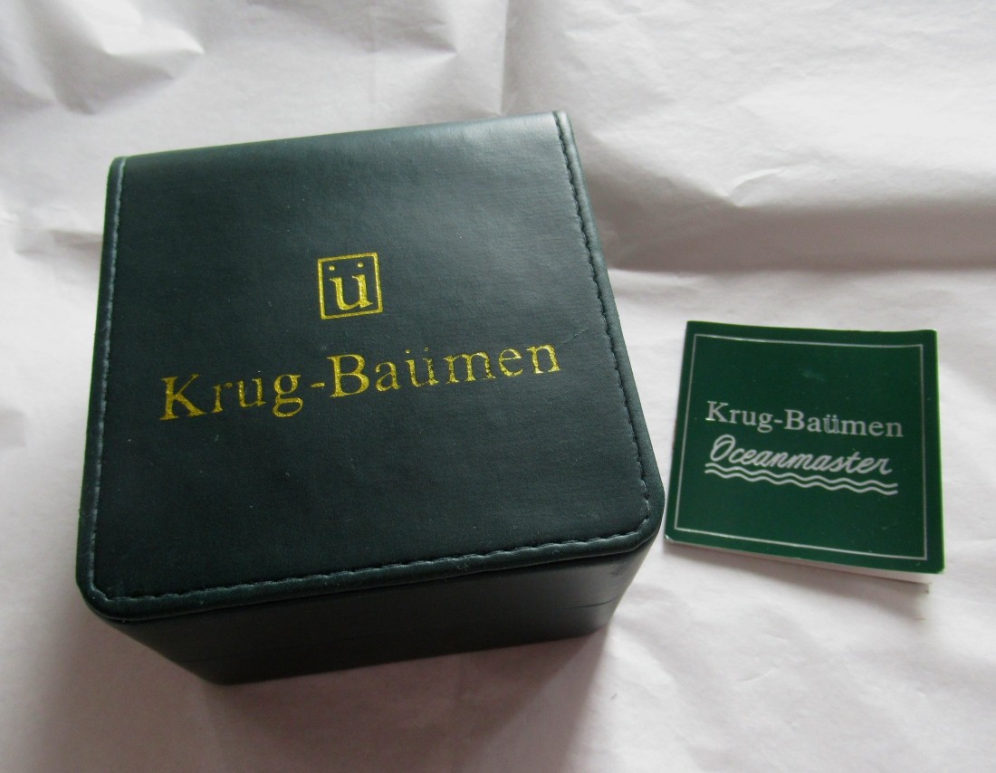 NEW Krug-Baumen OCEANMASTER 1914KL Vintage Quartz Watch Green Face Working