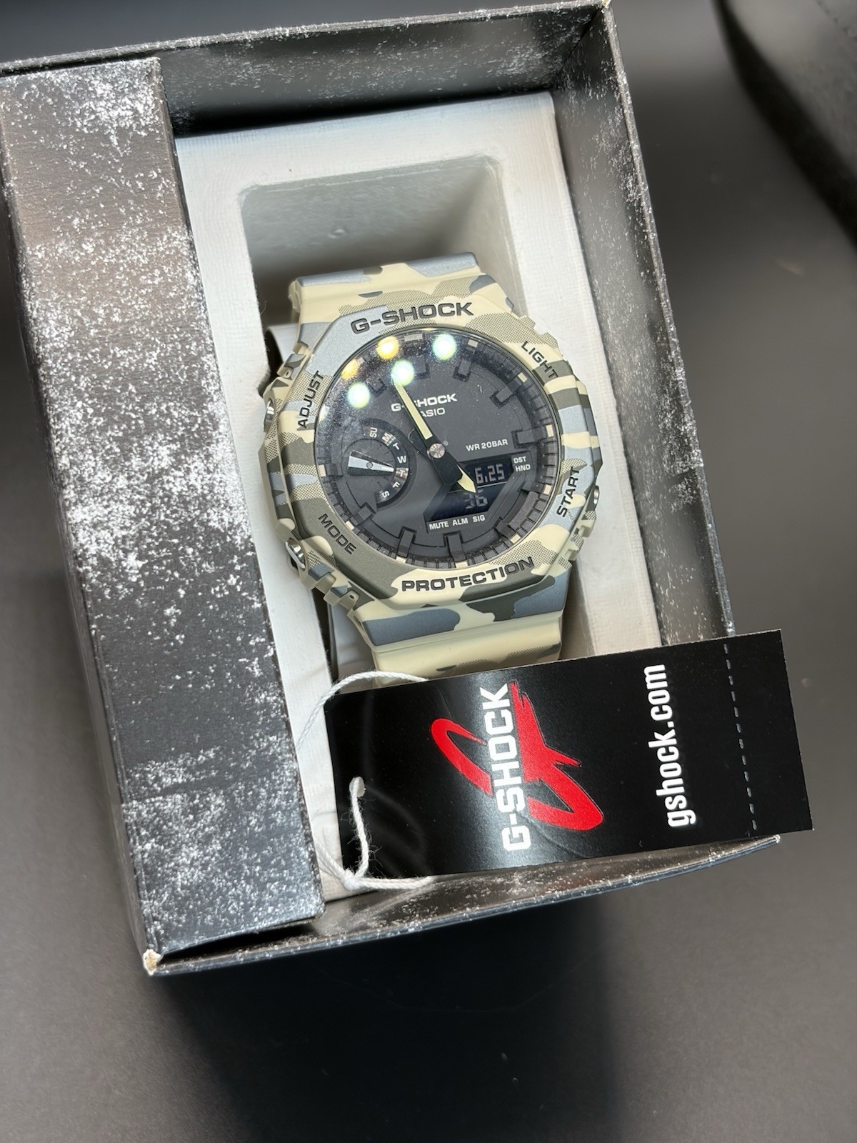 G-SHOCK GA2100CM-5A Men’s Camo Analog/Digital Quartz 200m Resin 45mm w/ Box